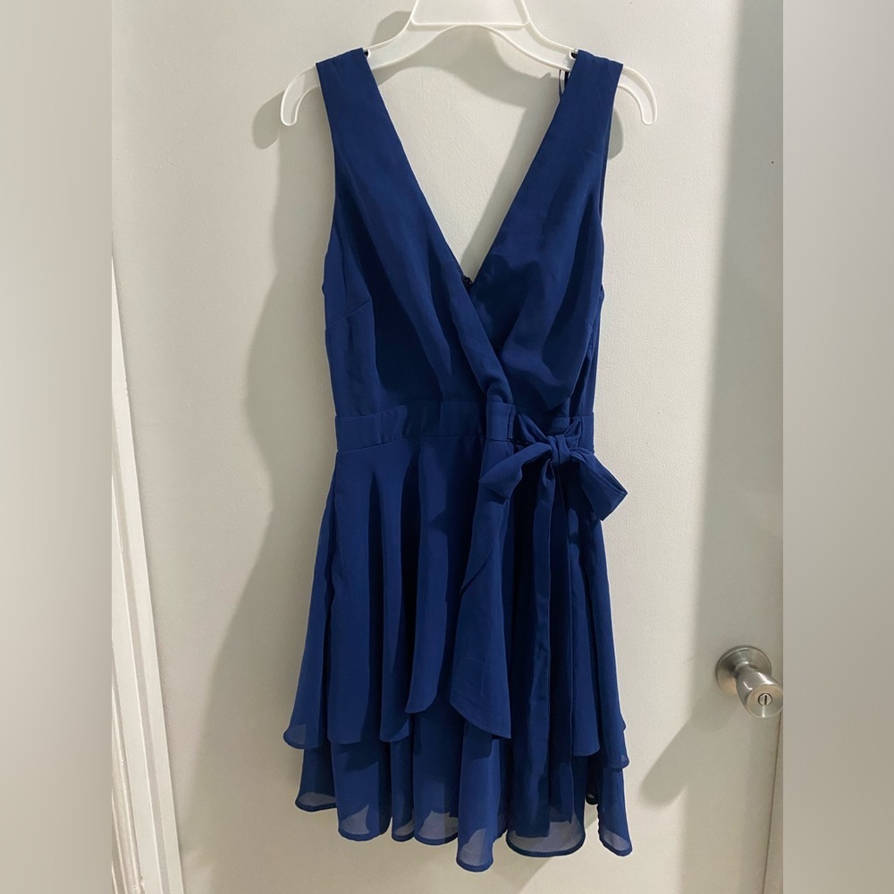 Windsor Effortless Vibes Chiffon Skater Dress, navy blue, size XS, new! - Picture 2 of 12